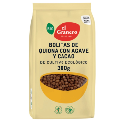 Bolitas quinoa agave y cacao 300g bio el granero