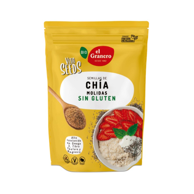 Vitaseeds semillas chia molida 200g bio el granero