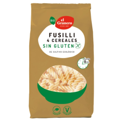 Fusilli 4 cereales sin gluten 500g bio el granero