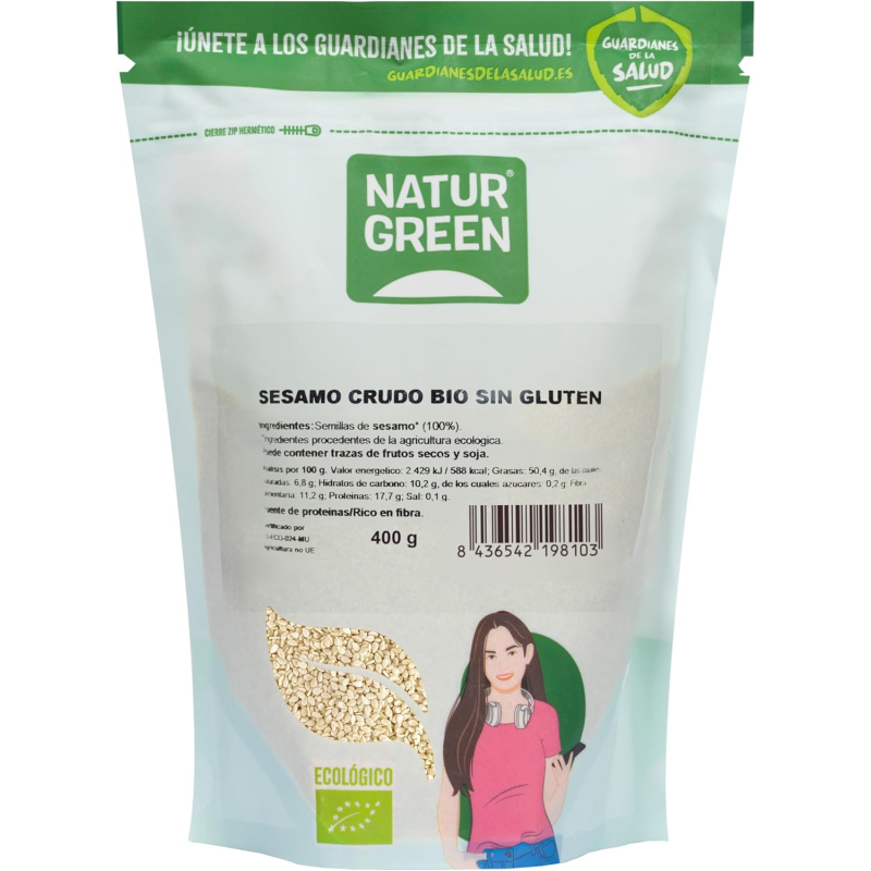 Sesamo crudo eco naturgreen 400 g