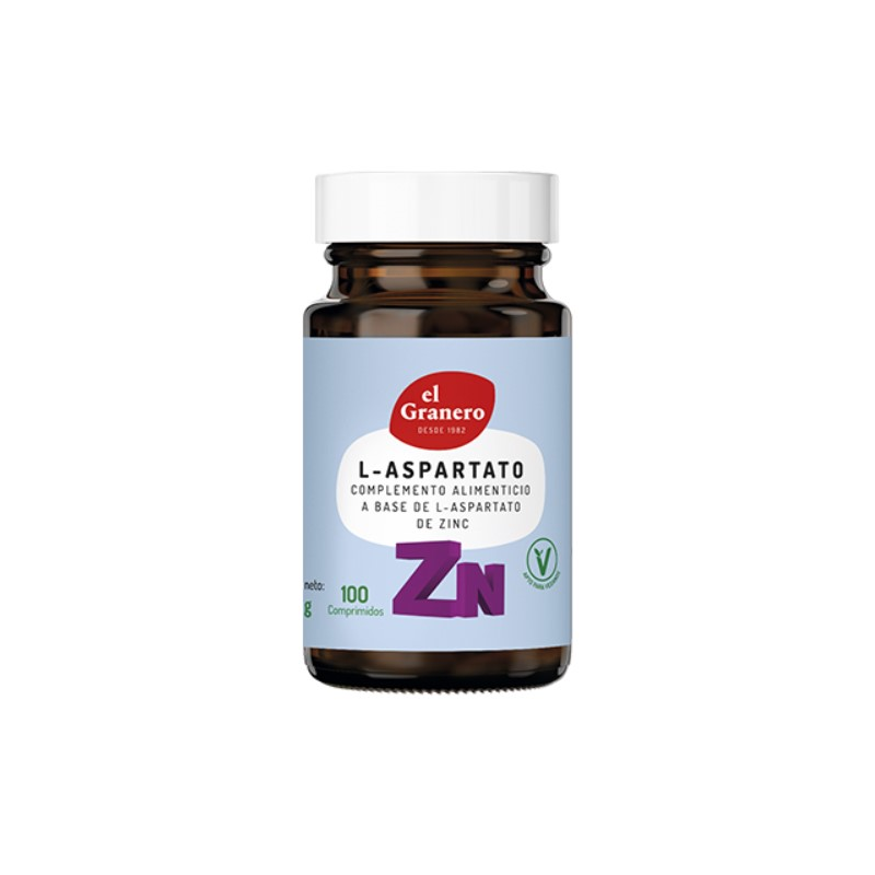L-aspartato de zinc 100 comp 360 mg el granero