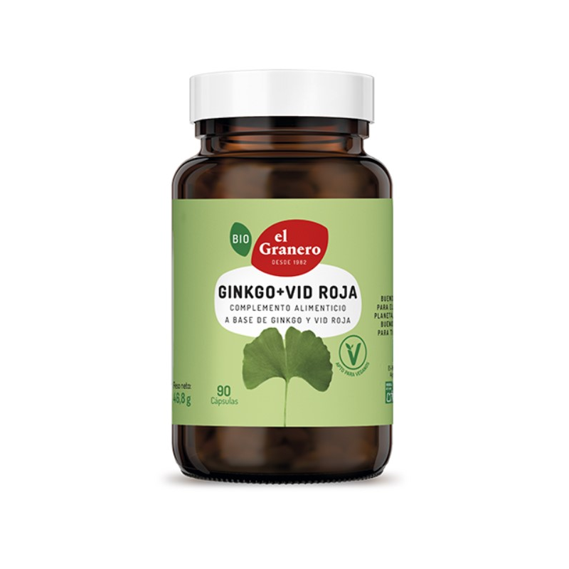 Ginkgo+vid roja bio 90cap 500mg  bio el granero