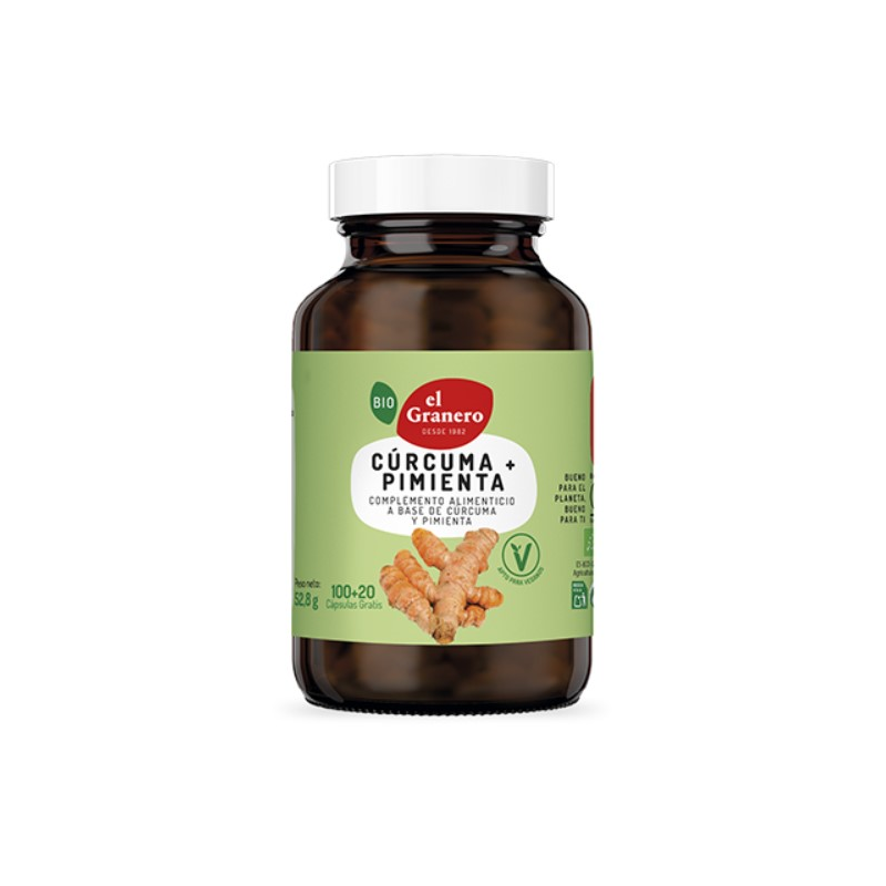 Curcuma+pimienta 120c bio gran