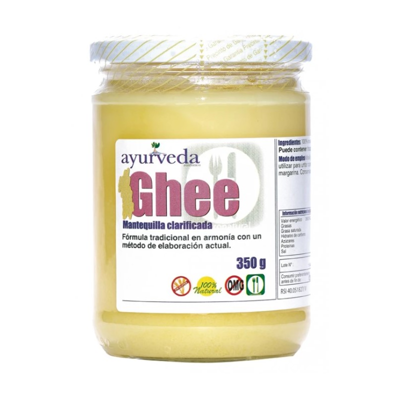 Ghee coco mantequilla clarificada ayurveda 350 g
