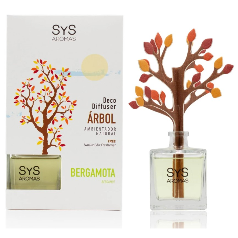 Ambientador difusor arbol bergamota sys 90 ml