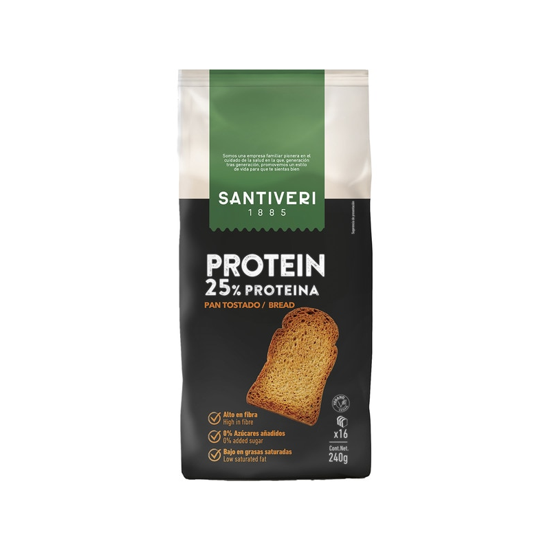 Pan tostado proteico 240gr santiveri