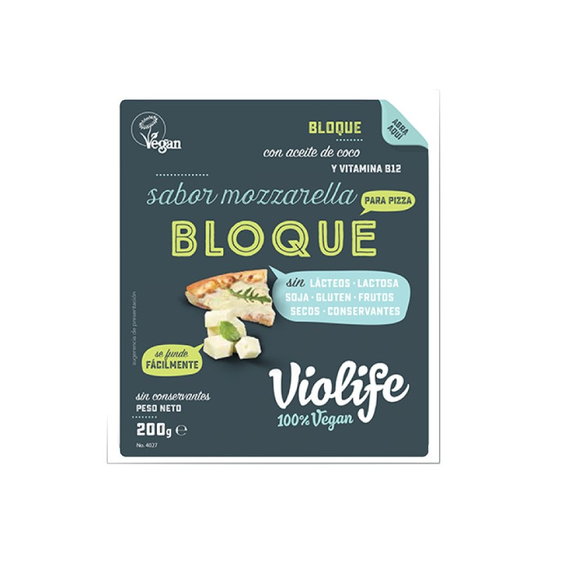 Bloque vegano para pizza mozar