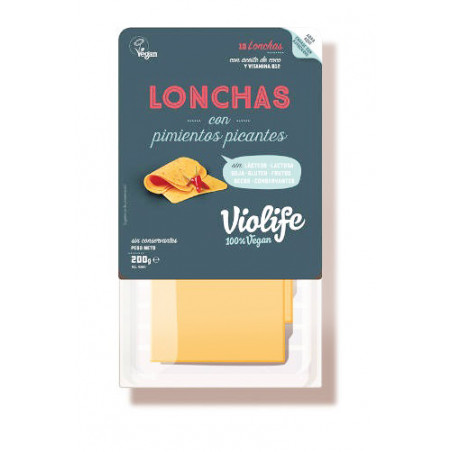 Queso lonchas pimiento picante