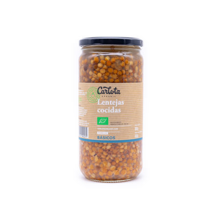 Lentejas cocidas 720g carlota organic