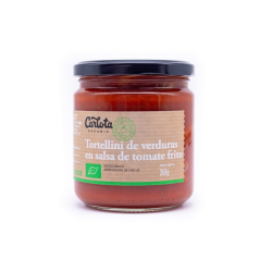 Tortellini de verduras con tomate frito carlota