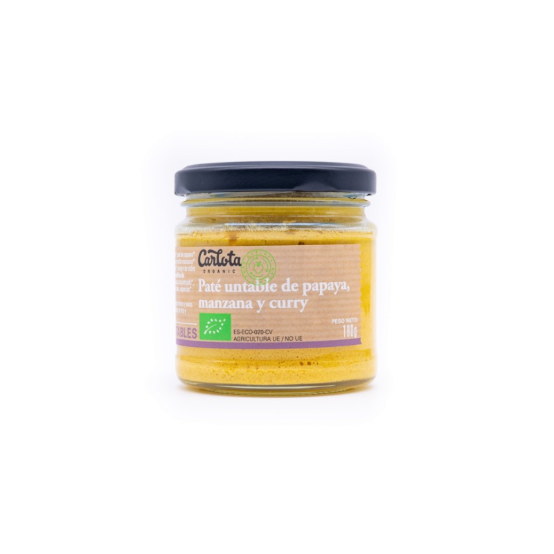 Pate papaya manzana y curry 180g carlota organi