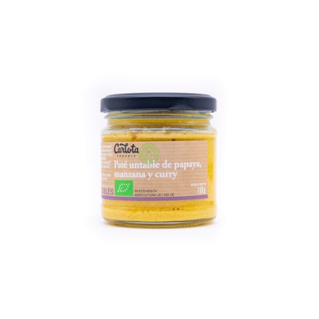Pate papaya manzana y curry 180g carlota organi