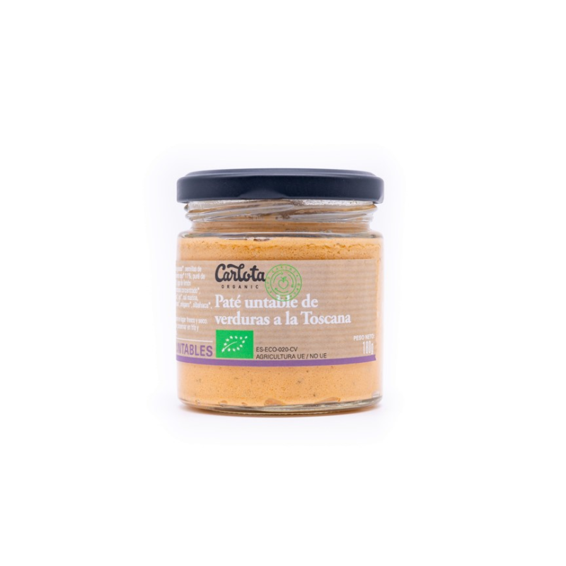 Pate de verduras a la toscana 180g carlota organic