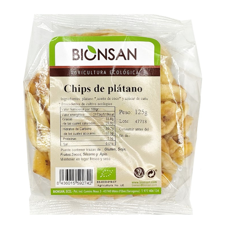 Chips de platano bionsan 125 g