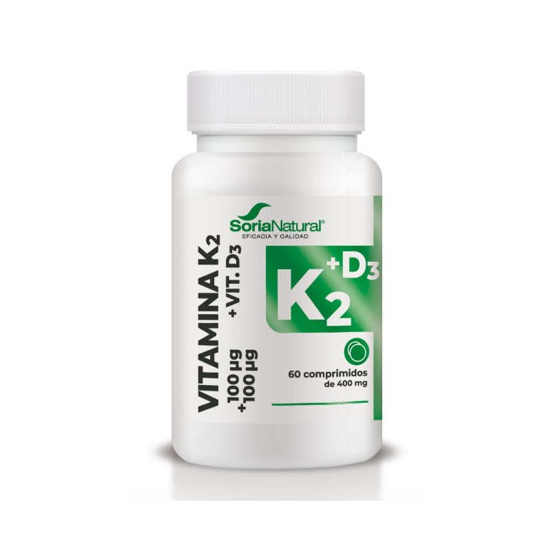 Vitamina d3 + k2 soria natural 60 comp