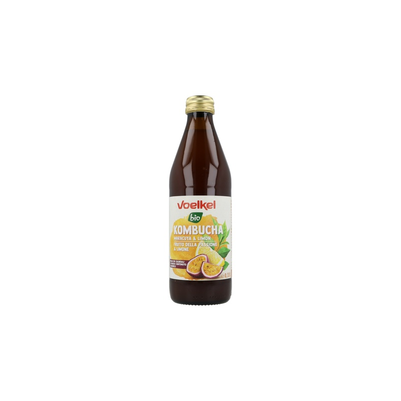 Kombucha maracuya y limon bio voelkel 750 ml
