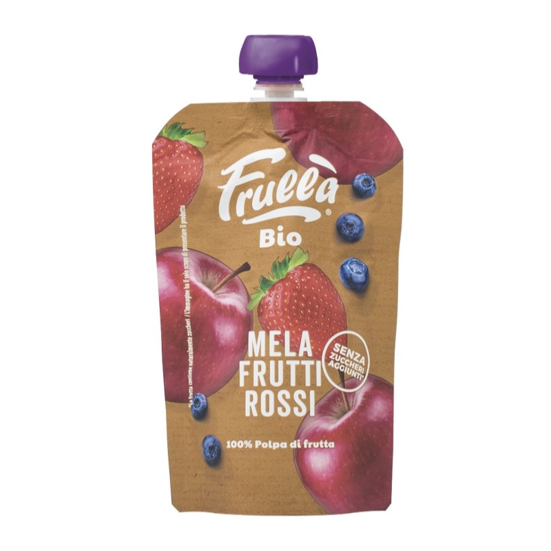 Pure de manzana arandanos y fresa doypack frulla