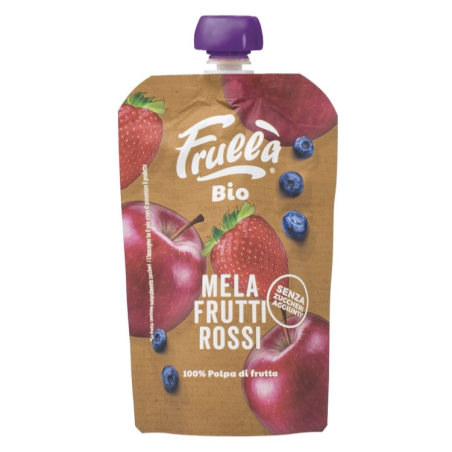 Pure de manzana arandanos y fresa doypack frulla