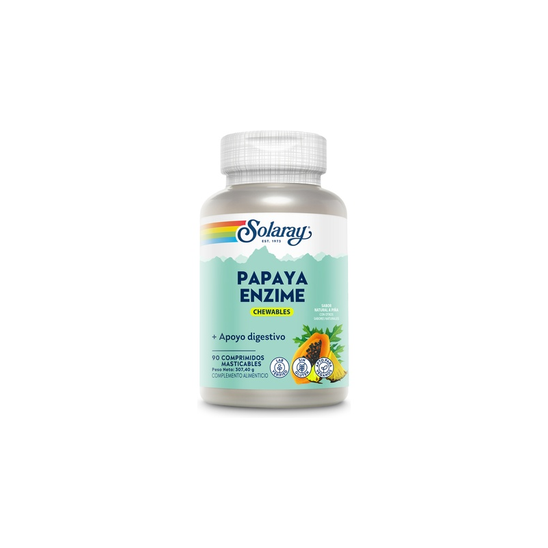 Papaya enzyme solaray 90 comp masticable