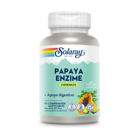 Papaya enzyme solaray 90 comp masticable