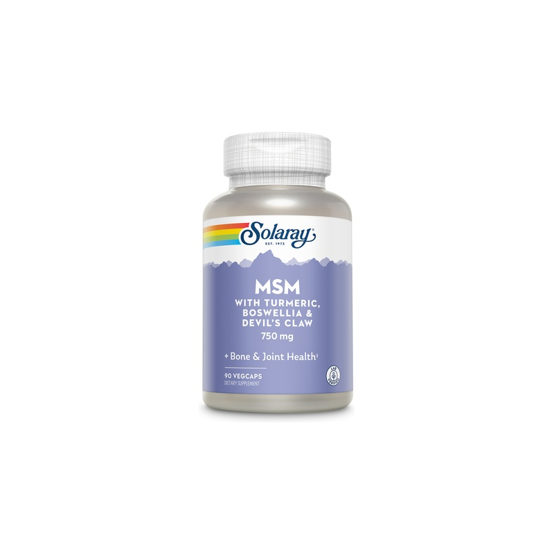 Msm curcuma boswellia y harpagofito solaray 90 cap