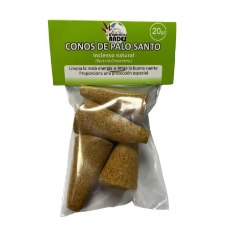 Conos palo santo 4 unidades 25g el oro de los ande