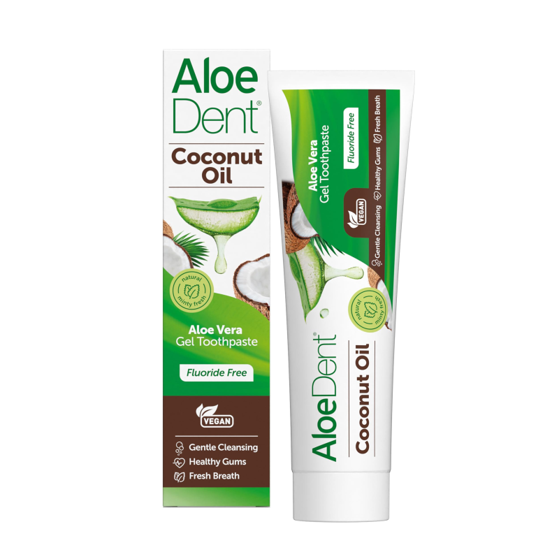 Dentifrico aloe vera coconut sin fluor aloedent
