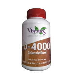 Viamina d 4000 colecalciferol vbyotics 180 perlas