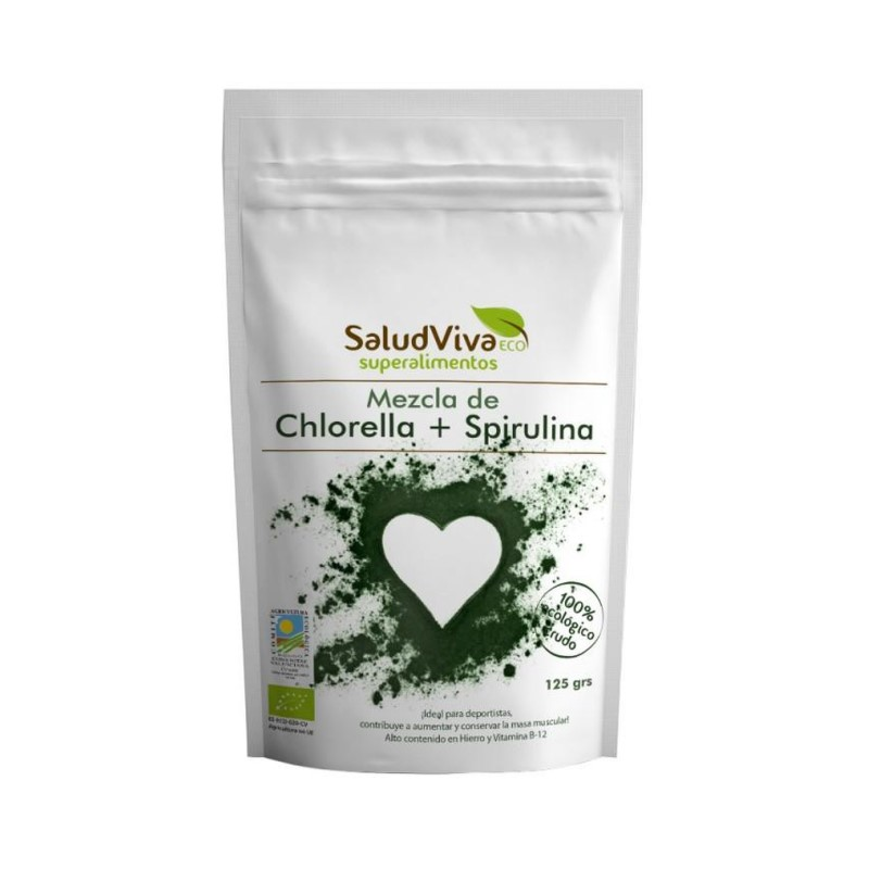 Mezcla chlorella y spirulina polvo bio 125g