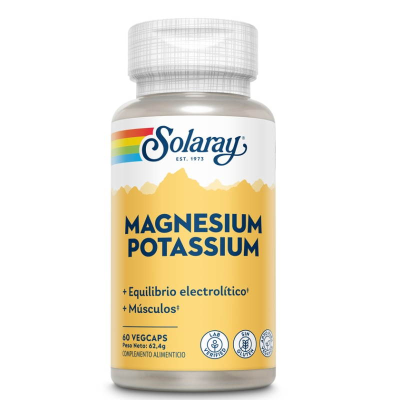 Magnesio potasio solaray 60 vcaps