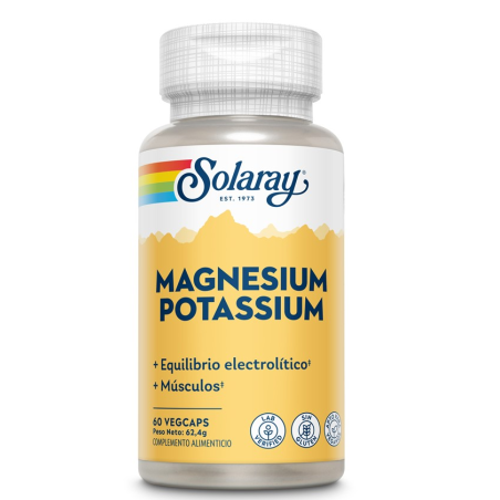 Magnesio potasio solaray 60 vcaps