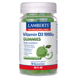 Vitamina d3 1000iu lamberts 60 gummies manzana