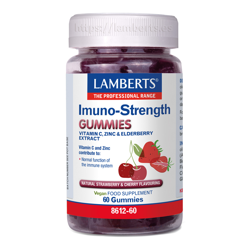 Imuno-strength lamberts 60 gummies fresa cereza