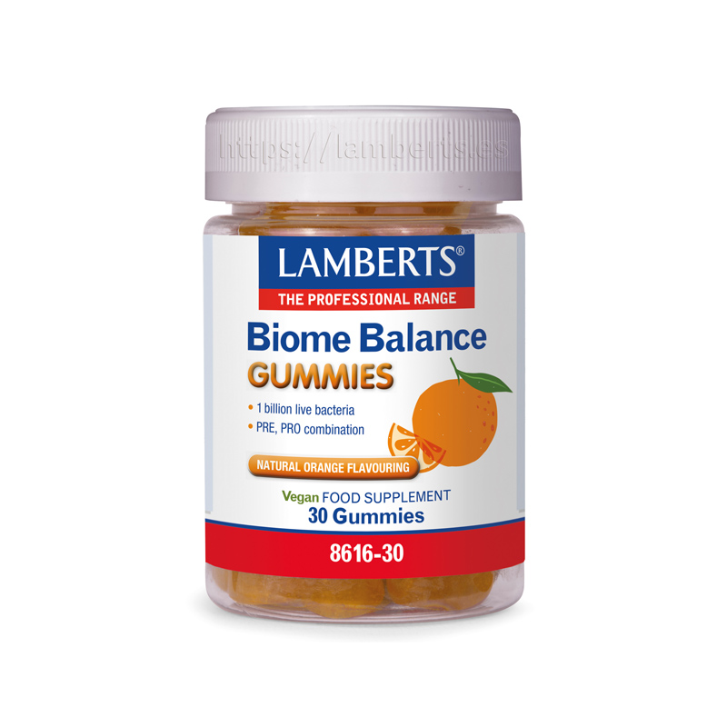 Biome balance lamberts 30 gummies naranja