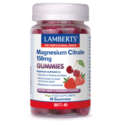 Magnesio citrato 150 mg 40 gummies cereza fresa