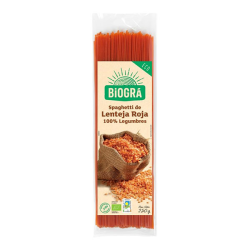 Spaghetti lenteja roja biogra 250 g