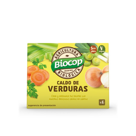 Caldo de verduras biocop 6 cubitos