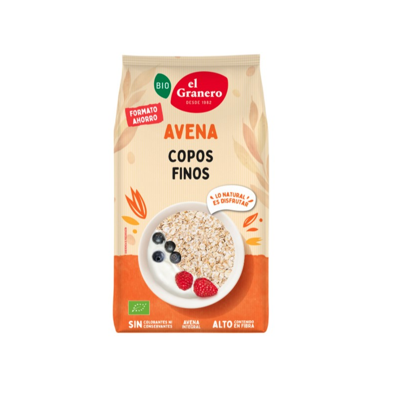 Copos avena finos bio el granero 1.5 kg