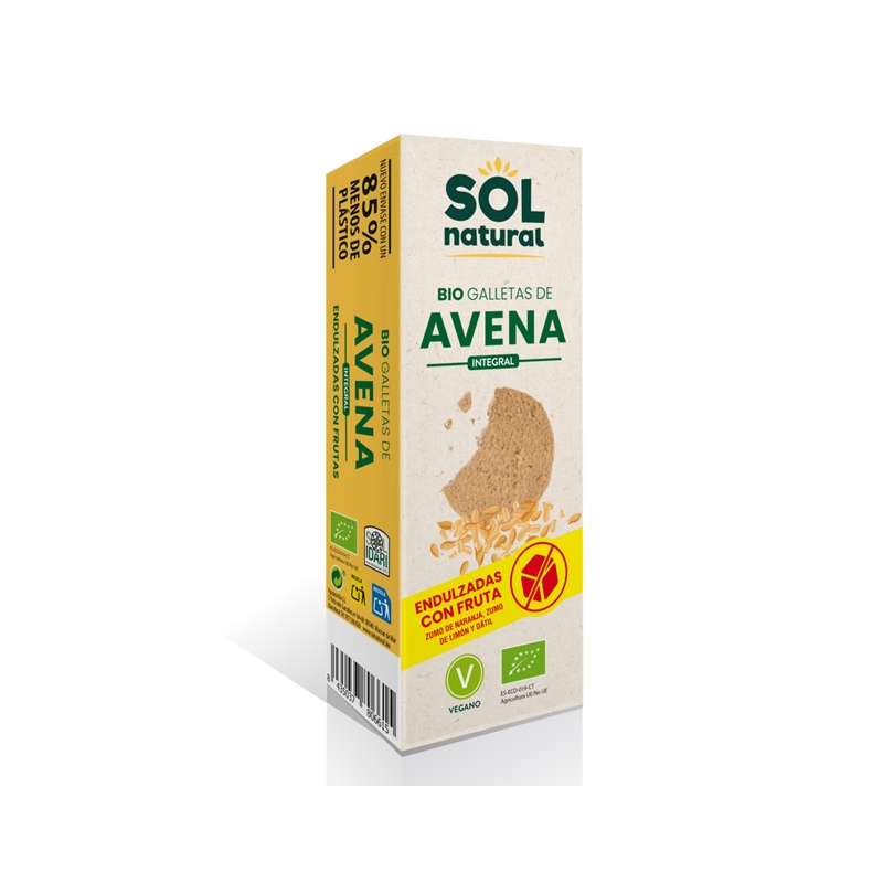 Bio galletas avena endulzadas con fruta sol natura