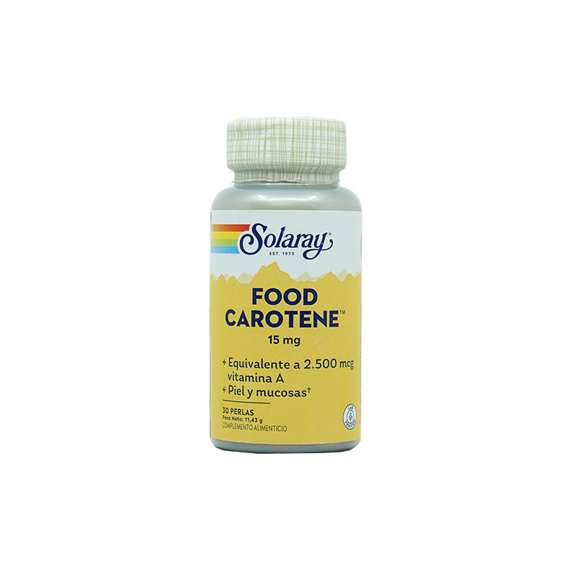 Food carotene solaray 15 mg 30 perlas