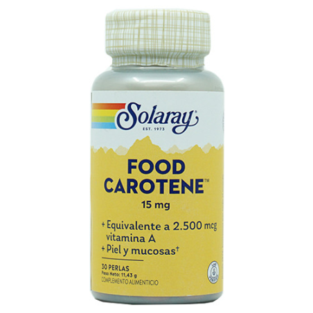 Food carotene solaray 15 mg 30 perlas