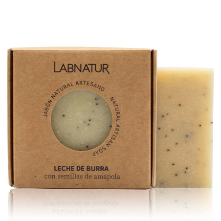 Jabon leche de burra con semillas amapola labnatur