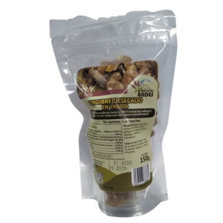 Jengibre desecado trozos el oro de los andes 150 g