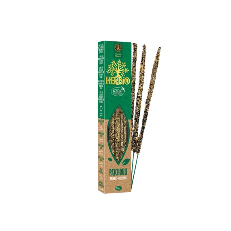 Incienso pachuli herbio ecocert varillas 20 g
