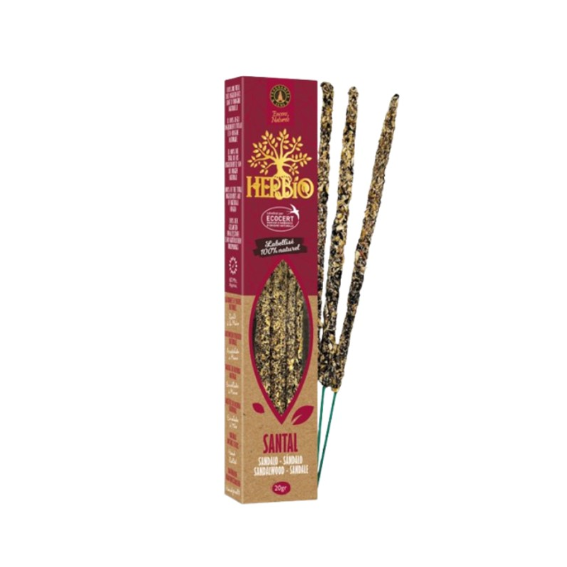 Incienso sandalo herbio ecocert varillas 20 g