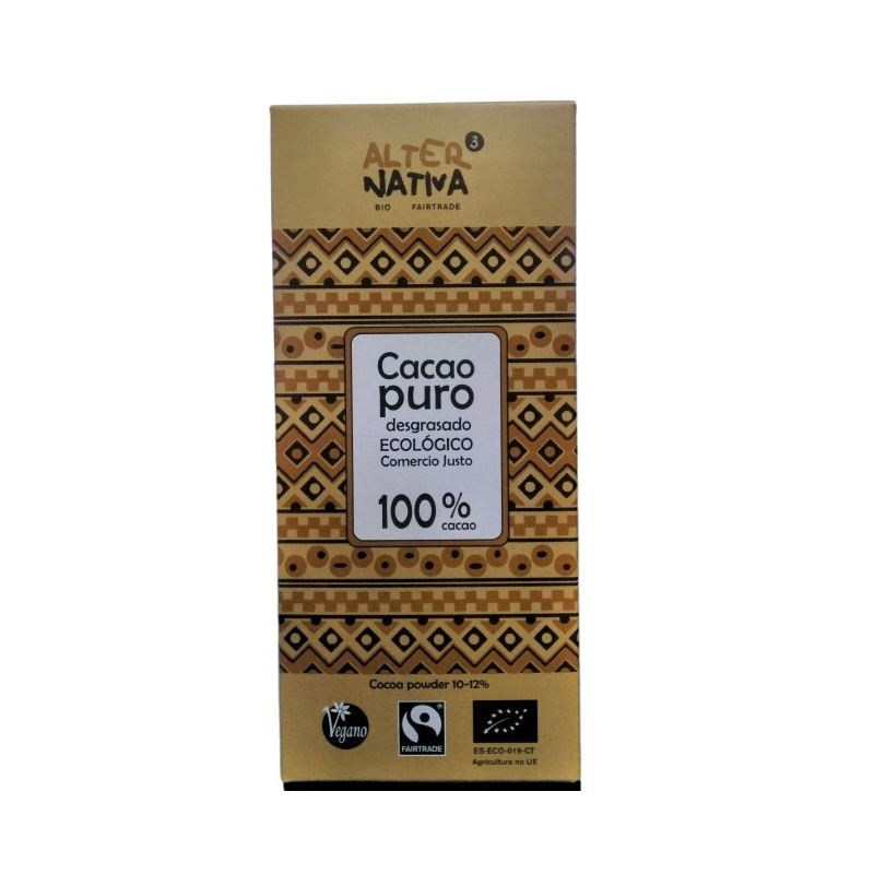 Cacao puro desgrasado comercio justo alternativa