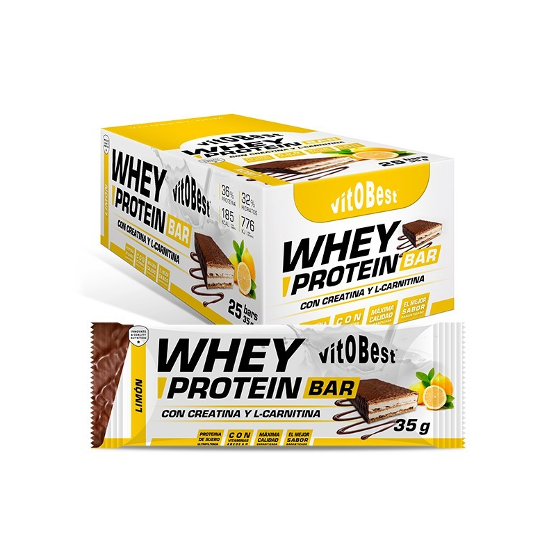 Barrita whey protein bar vitobest sabor limon