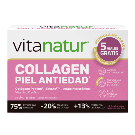 Vitanatur collagen piel antiedad 25+5 viales
