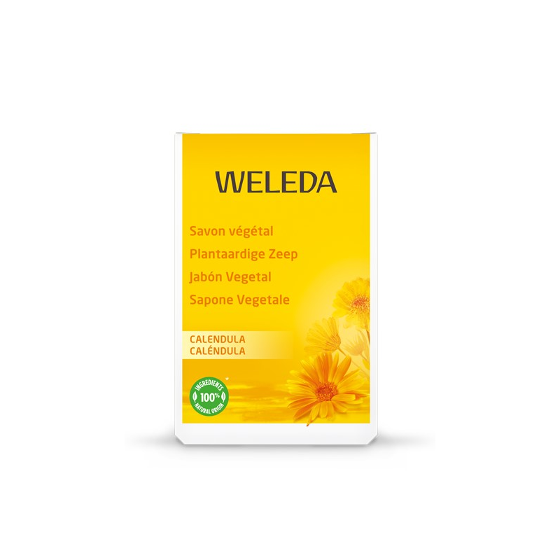 Jabon calendula vegetal weleda pastilla 100 g
