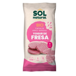 Tortas arroz bañadas yogur fresa sol natural 100 g